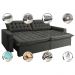 Sofá Retrátil Reclinável e Cama 2,35m Cama inBox Flex Suede Velusoft Cinza
