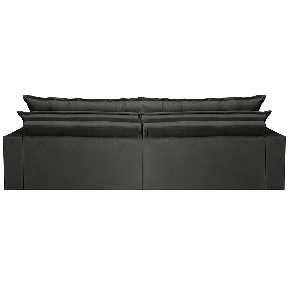 Sofá Retrátil Reclinável e Cama 2,35m Cama inBox Flex Suede Velusoft Cinza