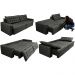 Sofá Retrátil Reclinável e Cama 2,35m Cama inBox Flex Suede Velusoft Cinza