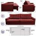 Sofá Retrátil Reclinável e Cama 2,35m Cama inBox Flex Suede Velusoft Vermelho
