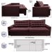 Sofá Retrátil Reclinável e Cama 2,35m Cama inBox Flex Suede Velusoft Vinho