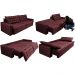 Sofá Retrátil Reclinável e Cama 2,35m Cama inBox Flex Suede Velusoft Vinho