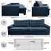 Sofá Retrátil Reclinável e Cama 2,75m Cama inBox Flex Suede Velusoft Azul