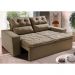 Sofá Retrátil e Reclinável 1,50m Cama inBox Smal com bordado pantográfico Suede Castor