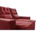 Sofá Retrátil e Reclinável 1,50m Cama inBox Smal com bordado pantográfico Suede Vermelho