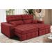 Sofá Retrátil e Reclinável 1,80m Molas Ensacadas e Costura Tripla Cama inBox Nobre Suede Vermelho