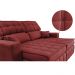 Sofá Retrátil e Reclinável 1,80m Molas Ensacadas e Costura Tripla Cama inBox Nobre Suede Vermelho