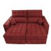 Sofá Retrátil e Reclinável 1,80m Molas Ensacadas e Costura Tripla Cama inBox Nobre Suede Vermelho