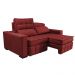 Sofá Retrátil e Reclinável 1,80m Molas Ensacadas e Costura Tripla Cama inBox Nobre Suede Vermelho