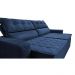 Sofá Retrátil e Reclinável 2,00m Cama inBox Charm Velusoft Azul