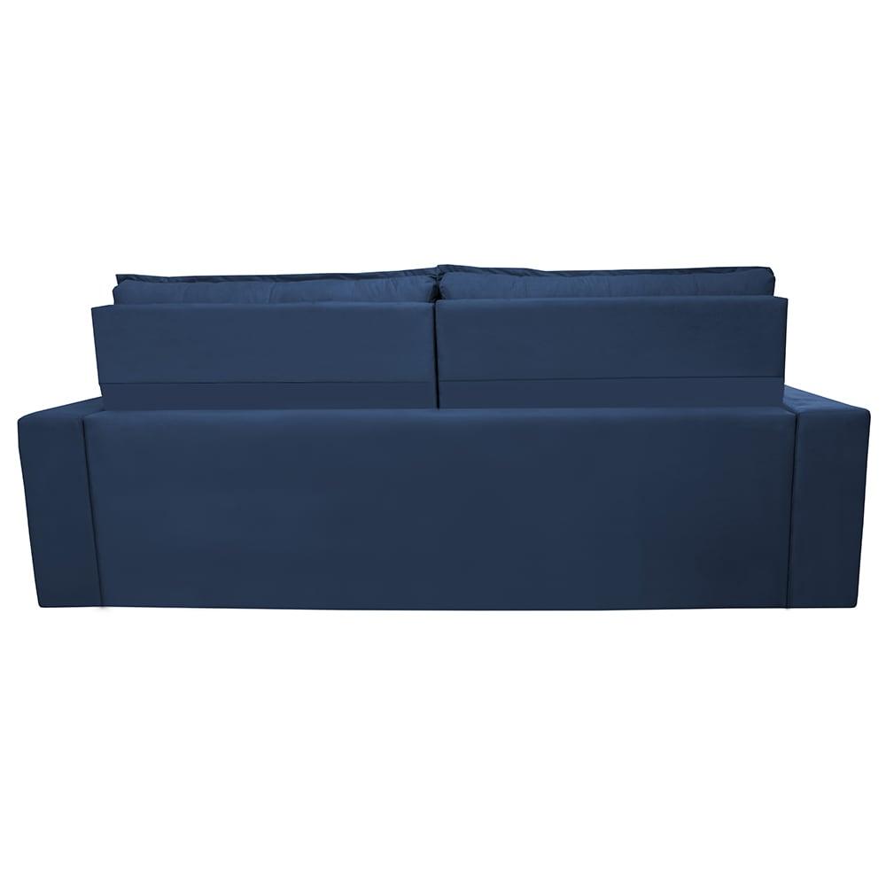 Sofá Retrátil e Reclinável 2,00m Cama inBox Charm Velusoft Azul