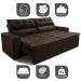 Sofá Retrátil e Reclinável 2,00m Cama inBox Charm Velusoft Café