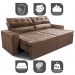 Sofá Retrátil e Reclinável 2,00m Cama inBox Charm Velusoft Castor