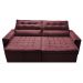 Sofá Retrátil e Reclinável 2,00m Cama inBox Charm Velusoft Vinho