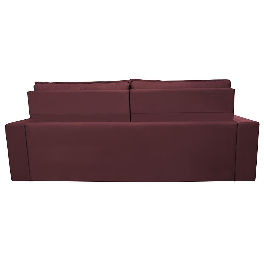 Sofá Retrátil e Reclinável 2,00m Cama inBox Charm Velusoft Vinho