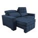 Sofá Retrátil e Reclinável 2,00m Molas Ensacadas e Costura Tripla Cama inBox Nobre Suede Azul