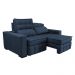 Sofá Retrátil e Reclinável 2,00m Molas Ensacadas e Costura Tripla Cama inBox Nobre Suede Azul