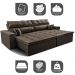 Sofá Retrátil e Reclinável 2,02m Luxos Cama inBox Velusoft Café