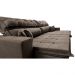 Sofá Retrátil e Reclinável 2,02m Luxos Cama inBox Velusoft Café