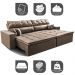Sofá Retrátil e Reclinável 2,02m Luxos Cama inBox Velusoft Castor