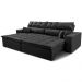Sofá Retrátil e Reclinável 2,02m Luxos Cama inBox Velusoft Preto