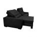 Sofá Retrátil e Reclinável 2,12m Molas Ensacadas Cama inBox Catar Velusoft Preto