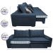 Sofá Retrátil e Reclinável 2,12m com Molas Ensacadas Cama Inbox Supreme Tecido Suede Velusoft Azul
