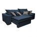 Sofá Retrátil e Reclinável 2,12m com Molas Ensacadas Cama Inbox Supreme Tecido Suede Velusoft Azul