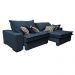 Sofá Retrátil e Reclinável 2,12m com Molas Ensacadas Cama Inbox Supreme Tecido Suede Velusoft Azul