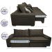 Sofá Retrátil e Reclinável 2,12m com Molas Ensacadas Cama Inbox Supreme Tecido Suede Velusoft Café
