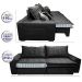 Sofá Retrátil e Reclinável 2,12m com Molas Ensacadas Cama Inbox Supreme Tecido Suede Velusoft Preto