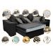 Sofá Retrátil e Reclinável 2,12m com Molas Ensacadas Cama Inbox Supreme Tecido Suede Velusoft Preto