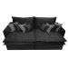 Sofá Retrátil e Reclinável 2,12m com Molas Ensacadas Cama Inbox Supreme Tecido Suede Velusoft Preto