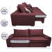 Sofá Retrátil e Reclinável 2,12m com Molas Ensacadas Cama Inbox Supreme Tecido Suede Velusoft Vinho