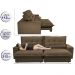Sofá Retrátil e Reclinável 2,12m com Molas Ensacadas Cama inBox Soft Tecido Suede Café