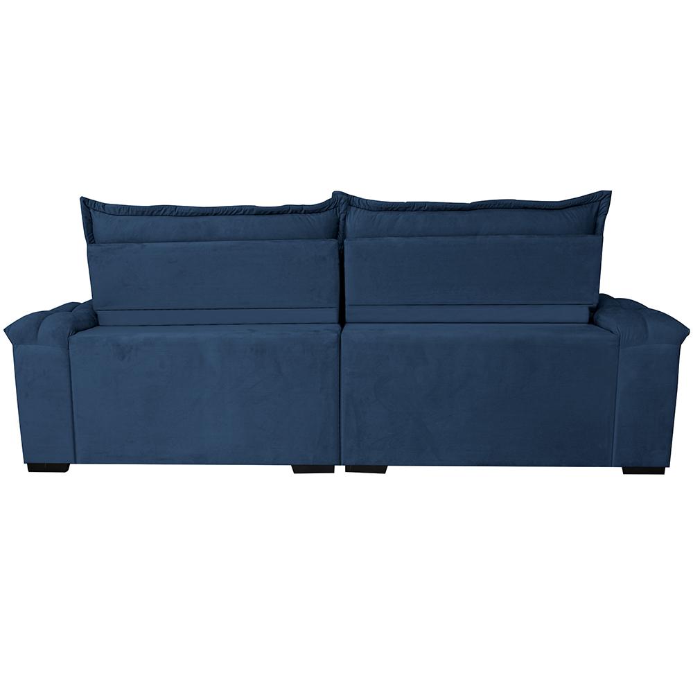 Sofá Retrátil e Reclinável 2,15m Cama inBox Big Fresh com SoftGel D40 Velupluma Azul