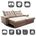 Sofá Retrátil e Reclinável 2,15m Cama inBox Big Fresh com SoftGel D40 Velupluma Bege