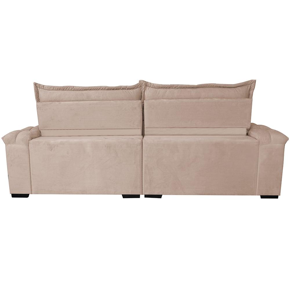 Sofá Retrátil e Reclinável 2,15m Cama inBox Big Fresh com SoftGel D40 Velupluma Bege