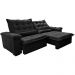 Sofá Retrátil e Reclinável 2,15m Cama inBox Big Fresh com SoftGel D40 Velupluma Preto