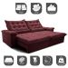 Sofá Retrátil e Reclinável 2,15m Cama inBox Big Fresh com SoftGel D40 Velupluma Vinho