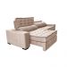 Sofá Retrátil e Reclinável 2,15m Cama inBox Big Puffer com SoftGel D40 Velupluma Bege
