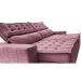 Sofá Retrátil e Reclinável 2,15m Cama inBox Big Puffer com SoftGel D40 Velupluma Rose
