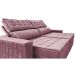 Sofá Retrátil e Reclinável 2,15m Cama inBox Big Star com SoftGel D40 Velupluma Rose