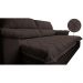 Sofá Retrátil e Reclinável 2,15m Molas Ensacadas Cama inBox Big Home com Bordado 3D Linho Marrom