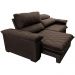 Sofá Retrátil e Reclinável 2,15m Molas Ensacadas Cama inBox Big Home com Bordado 3D Velusoft Café
