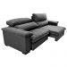 Sofá Retrátil e Reclinável 2,15m Molas Ensacadas Cama inBox Big Home com Bordado 3D Velusoft Cinza