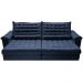 Sofá Retrátil e Reclinável 2,15m Molas Ensacadas Cama inBox Big Space com Bordado 3D Velusoft Azul