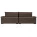 Sofá Retrátil e Reclinável 2,15m Molas Ensacadas Cama inBox Big Space com Bordado 3D Velusoft Café