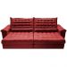 Sofá Retrátil e Reclinável 2,15m Molas Ensacadas Cama inBox Big Space com Bordado Velusoft Vermelho