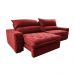Sofá Retrátil e Reclinável 2,15m Molas Ensacadas Cama inBox Elegance com ThermoGel Velusoft Vermelho